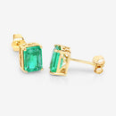 2.75 Carat Genuine Ethiopian Emerald 14K Yellow Gold Earrings-8