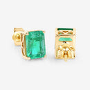 2.75 Carat Genuine Ethiopian Emerald 14K Yellow Gold Earrings-9
