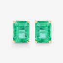 2.75 Carat Genuine Ethiopian Emerald 14K Yellow Gold Earrings-10