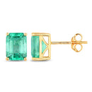 2.75 Carat Genuine Ethiopian Emerald 14K Yellow Gold Earrings-2