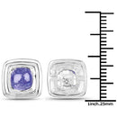 4.74 Carat Genuine Tanzanite .925 Sterling Silver Earrings-7
