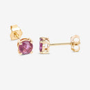 1.30 Carat Genuine Pink Sapphire 10K Yellow Gold Earrings-8