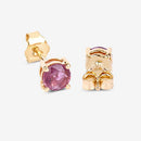 1.30 Carat Genuine Pink Sapphire 10K Yellow Gold Earrings-9