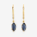 1.20 Carat Genuine Blue Sapphire 10K Yellow Gold Earrings-10