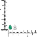 0.70 Carat Genuine Zambian Emerald 10K White Gold Earrings-3