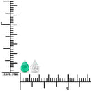 0.70 Carat Genuine Zambian Emerald 14K White Gold Earrings-3