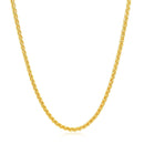 2.1mm 14k Yellow Gold Round Wheat Chain-2