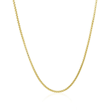 14k Yellow Gold Round Box Chain 1.35 mm - 0
