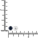 1.30 Carat Genuine Blue Sapphire 14K White Gold Earrings-3