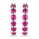 1.56 Carat Genuine Ruby .925 Sterling Silver Earrings-7