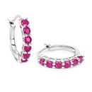 1.56 Carat Genuine Ruby .925 Sterling Silver Earrings-9