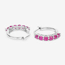 1.56 Carat Genuine Ruby .925 Sterling Silver Earrings-11