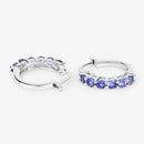 1.20 Carat Genuine Tanzanite .925 Sterling Silver Earrings-11