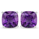 5.20 Carat Genuine Amethyst .925 Sterling Silver Earrings-2