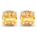 5.80 Carat Genuine Citrine .925 Sterling Silver Earrings-4