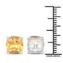 5.80 Carat Genuine Citrine .925 Sterling Silver Earrings-6