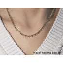 3.8mm 14k Yellow Gold Solid Figaro Chain-4