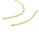 4.0mm 14k Yellow Gold Diamond Cut Cable Link Chain-4