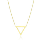 14k Yellow Gold Delta Symbol Chain Necklace-1