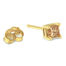 IGI Certified 3/8 Cttw Princess-Cut Square Diamond 4-Prong Solitaire Stud Earrings in 14K Yellow Gold (K-L Color, I1-I2 Clarity)-4