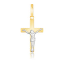 14k Two Tone Gold Crucifix Motif Pendant-3