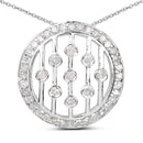 0.53 Carat Genuine White Diamond .925 Sterling Silver Pendant-1