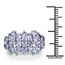 2.80 Carat Genuine Tanzanite .925 Sterling Silver Ring-3