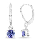 0.94 Carat Genuine Tanzanite .925 Sterling Silver Earrings-6
