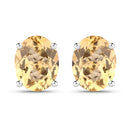 5.00 Carat Genuine Citrine .925 Sterling Silver Earrings-4