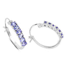 2.04 Carat Genuine Tanzanite .925 Sterling Silver Earrings-5