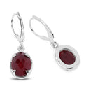 6.90 Carat Dyed Ruby .925 Sterling Silver Earrings-5