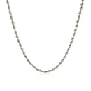 2.25mm 14k White Gold Solid Diamond Cut Rope Chain-2