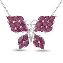 3.12 Carat Genuine Ruby .925 Sterling Silver Pendant-1