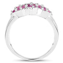 1.20 Carat Genuine Pink Sapphire .925 Sterling Silver Ring-2
