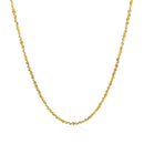 14k White and Yellow Gold Two Tone Sparkle Chain 1.5mm-2