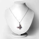 3.80 Carat Genuine Multi Stones .925 Sterling Silver Pendant-2