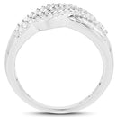 0.64 Carat Genuine White Diamond .925 Sterling Silver Ring-2