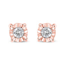 10K Yellow Gold Plated .925 Sterling Silver 1/10 Cttw Round Brilliant-Cut Diamond Miracle-Set Stud Earrings (J-K Color, I3 Clarity)-7