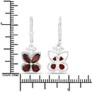 2.60 Carat Genuine Garnet .925 Sterling Silver Earrings-7