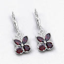 2.60 Carat Genuine Garnet .925 Sterling Silver Earrings-8