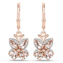 18K Rose Gold Plated 1.88 Carat Genuine Morganite .925 Sterling Silver Earrings-5