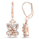 18K Rose Gold Plated 1.88 Carat Genuine Morganite .925 Sterling Silver Earrings-6