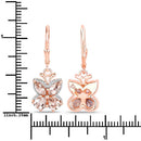18K Rose Gold Plated 1.88 Carat Genuine Morganite .925 Sterling Silver Earrings-7
