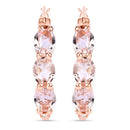 1.63 Carat Genuine Morganite and White Diamond .925 Sterling Silver Earrings-7