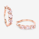 1.63 Carat Genuine Morganite and White Diamond .925 Sterling Silver Earrings-9