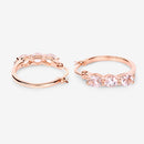 1.63 Carat Genuine Morganite and White Diamond .925 Sterling Silver Earrings-10