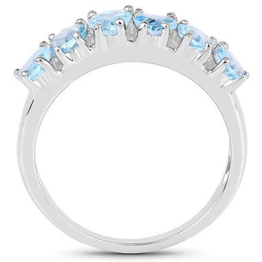 1.68 Carat Genuine Swiss Blue Topaz .925 Sterling Silver Ring - 0