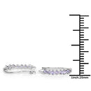 0.98 Carat Genuine Tanzanite .925 Sterling Silver Earrings-7