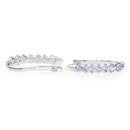0.98 Carat Genuine Tanzanite .925 Sterling Silver Earrings-8