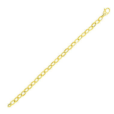 14k Yellow Gold Cable Chain Style Bracelet - 0